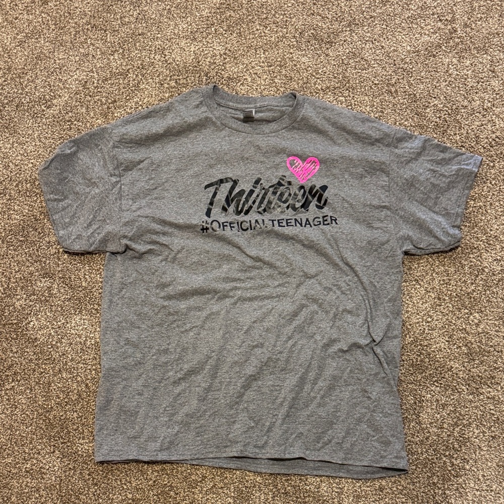Thirteen super cute Heather Gray T-Shirt